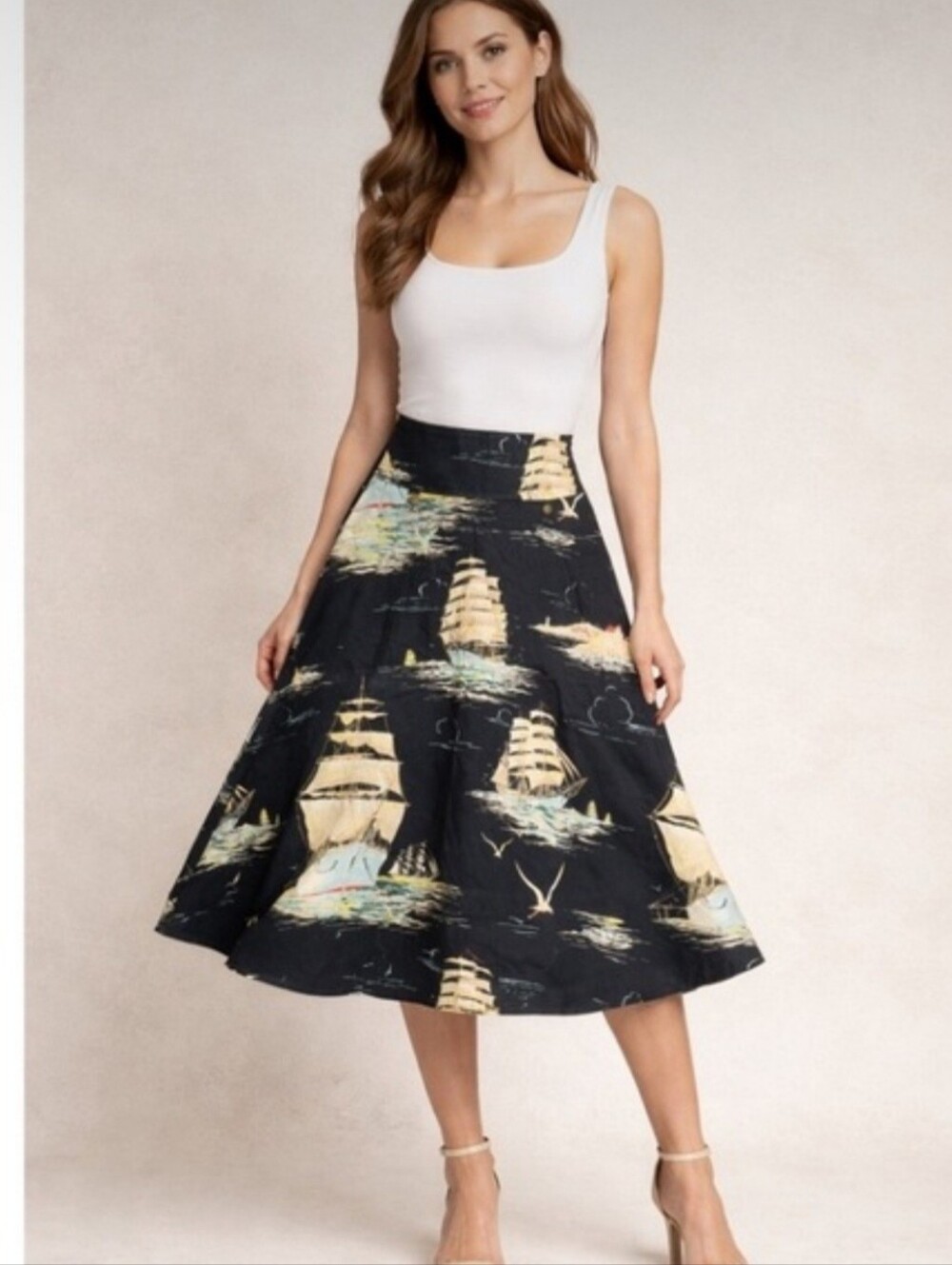 Anthro Leifnotes Sailaway Circle Skirt